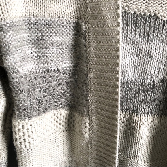 Gray Striped Grunge Sweater Mossimo Look Sz M - Picture 4 of 8